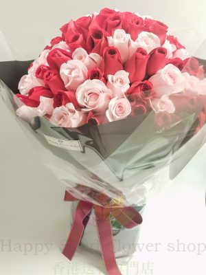 126 roses (imported Kenyan roses are used)
