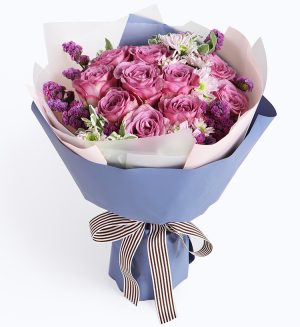 2020 Valentine's Day Bouquet Series ~ 11 Purple Roses