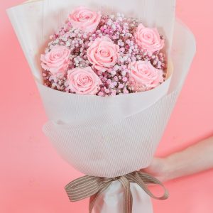 Declaration of Love-Pink Rose Everlasting Flower