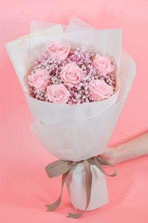 Declaration of Love-Pink Rose Everlasting Flower
