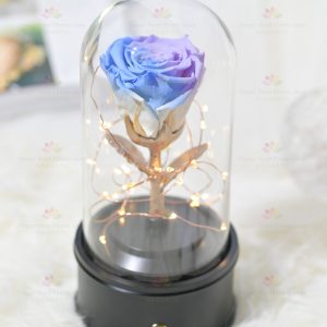 Eternal Flower Single Rose Bluetooth Speaker (Purple Blue)