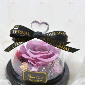 Wholeheartedly Preserved Flower Rose Decoration (Purple Without Light) (2021 Valentine's Day Bouquet Series)