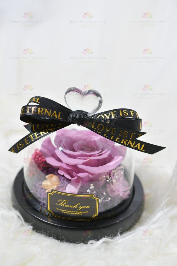 Wholeheartedly Preserved Flower Rose Decoration (Purple Without Light) (2021 Valentine's Day Bouquet Series)