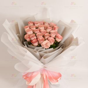 韓系女友之選~氣質復古卡布奇諾玫瑰(25枝咖啡玫瑰)(採用進口玫瑰)